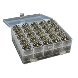 50Grid Bobbin Set Old Sewing Machine Bobbin Household Bobbin Box Bobbin Transparent Storage Box Industrial Bobbin Metal Bobbin