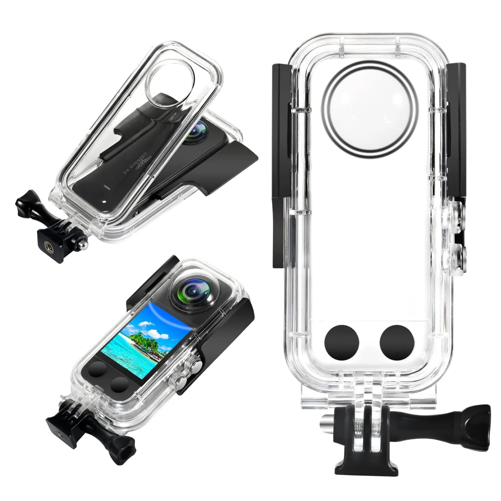 

30m/98ft Dive Case Underwater Waterproof Housing Cover Protective PC Shell Photography Housings with Bracket for Insta360 X3