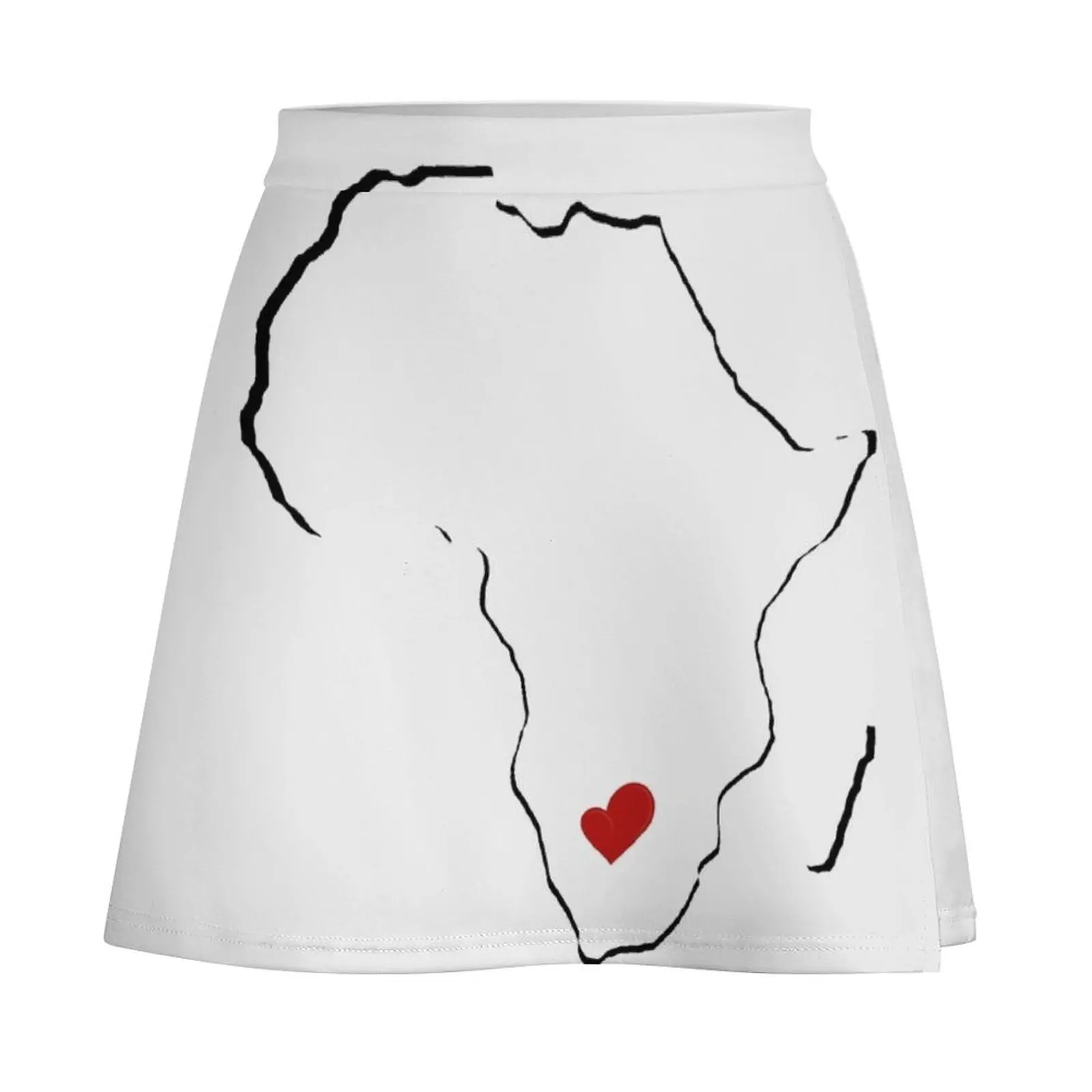 Africa, outline silhouette. Botswana heart. Mini Skirt skirt set korean style clothes women 2026 skirts Mini Skirt