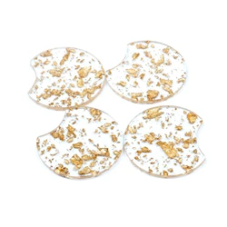 Schildpad Shell Earring Charm, Acetaat Acryl Kralen, Speciale Ronde Hangers, Boho, Cirkel Uitsparing Oorbellen Onderdelen, 36mm-ACE182