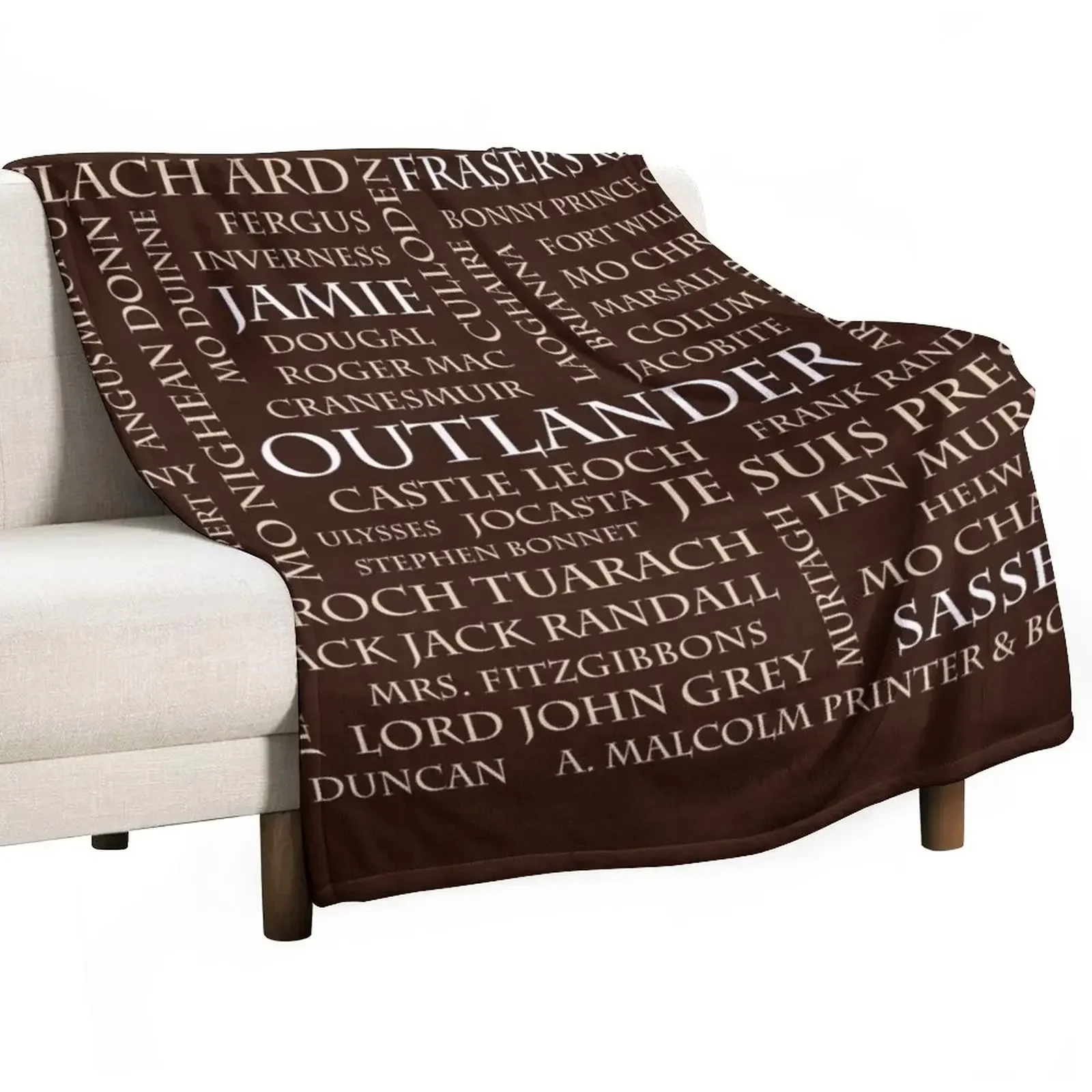 

Outlander Word Cloud Throw Blanket Cute Plaid sofa bed Hairy Blankets