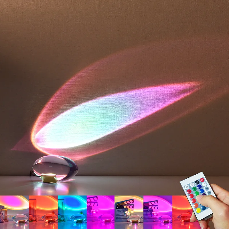 Angel Eyes Projector Lamp Led Galaxy Crystal Projector Aurora Nebula Night Lights Bedroom Bedside Table Atmosphere Sunset Lights