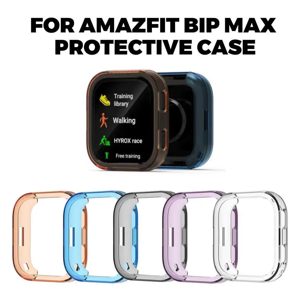 TPU Protective Case for Amazfit Bip Max Smart Watch Shockproof Cover Semi wrapped Shell Practical Sturdy Accessories New 2026