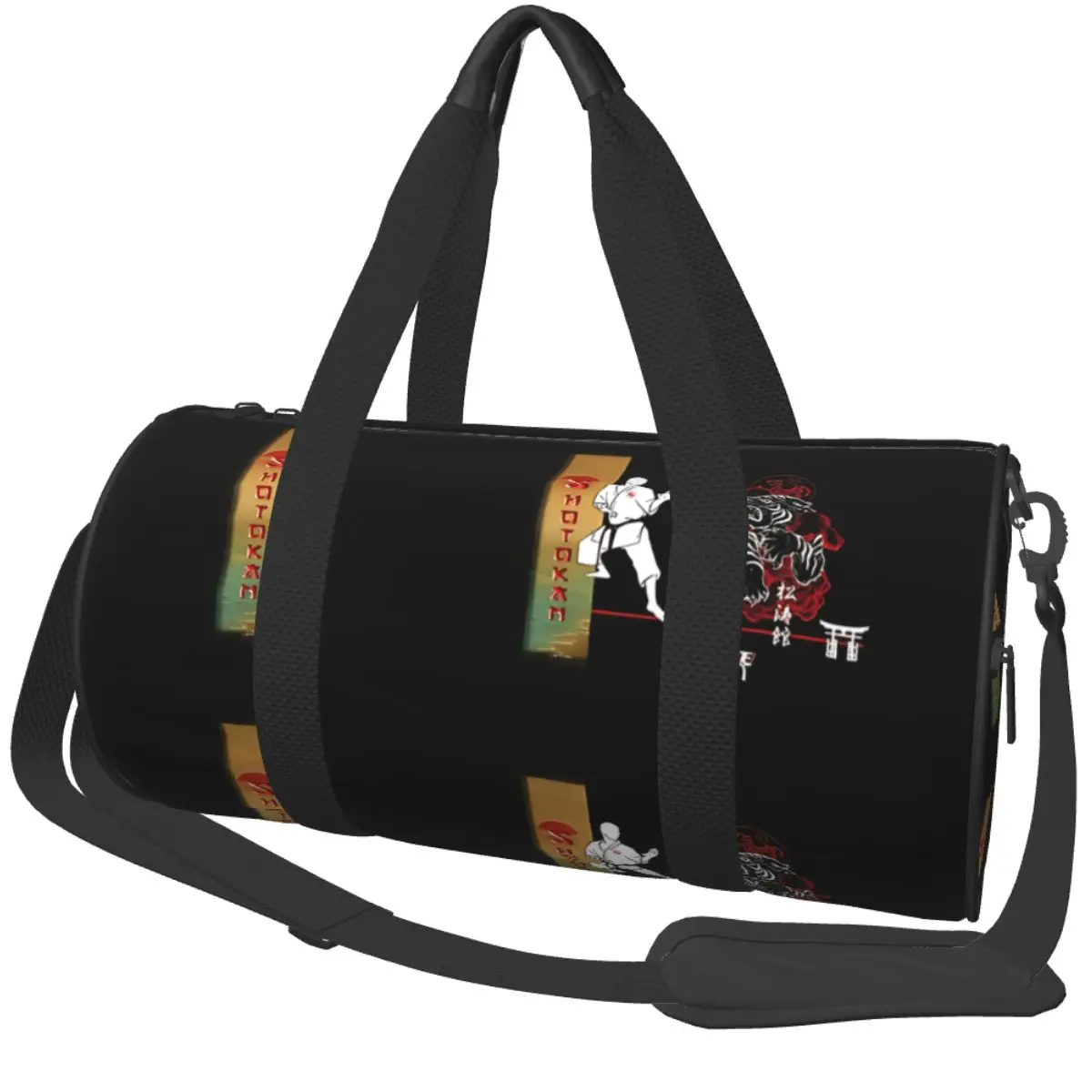 

Спортивные сумки для боевых искусств Shotokan Karate Red Mist Tiger с каратеке и кандзи, дорожная тренировочная спортивная сумка с сумочками для обуви