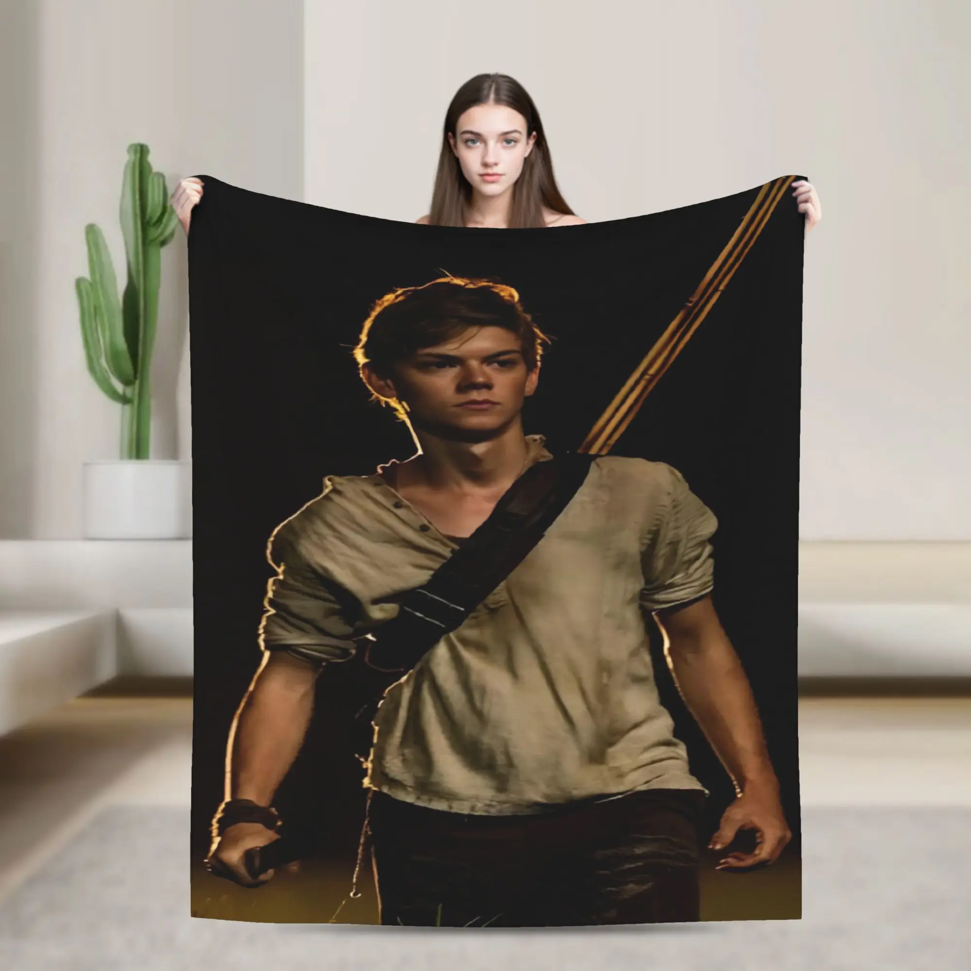Comfortable Thomas Brodie-Sangster Blanket Accessories Bedding Decorative  Throw Blankets Soft Flannel for Office