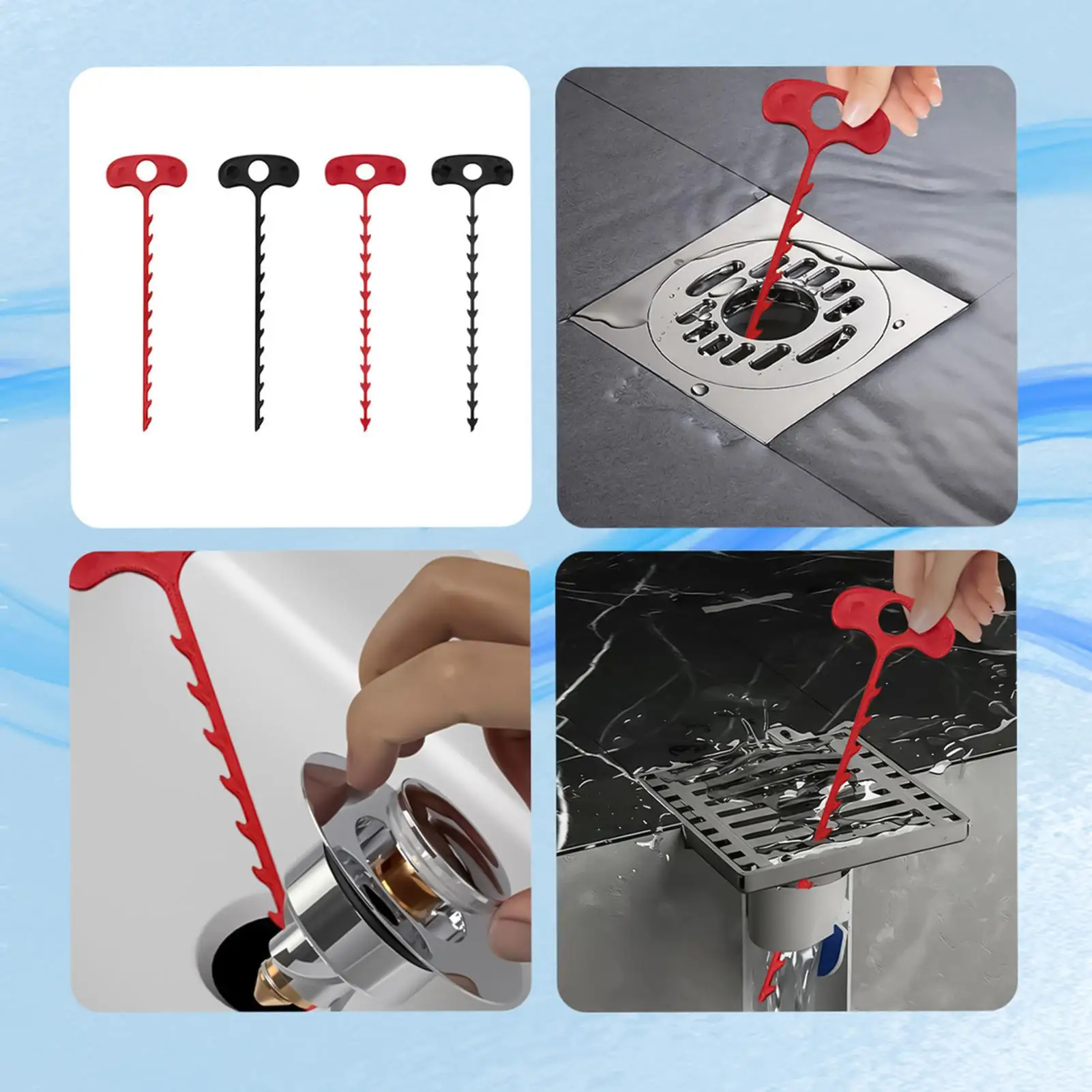 1Pcs Drainage Blockage Remover Shower Clean The Sink Snake Bathroom Accessories Hair Blockage Garbage Sewer Dredging Tools