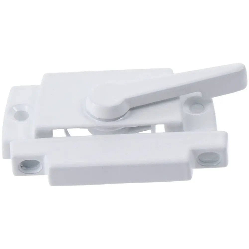 Picture 3: Cam Action Window Sash Locks with Keeper White Sliding Window Sash Locks for Double Hung Window Security