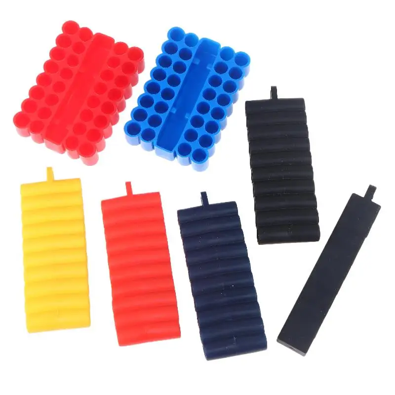 

PVC 10/22/32 Holes Storage Case Screw Driver Head Drill Bits Stand Case Tool 1/4" Hex Shank Screwdriver Bit Holder