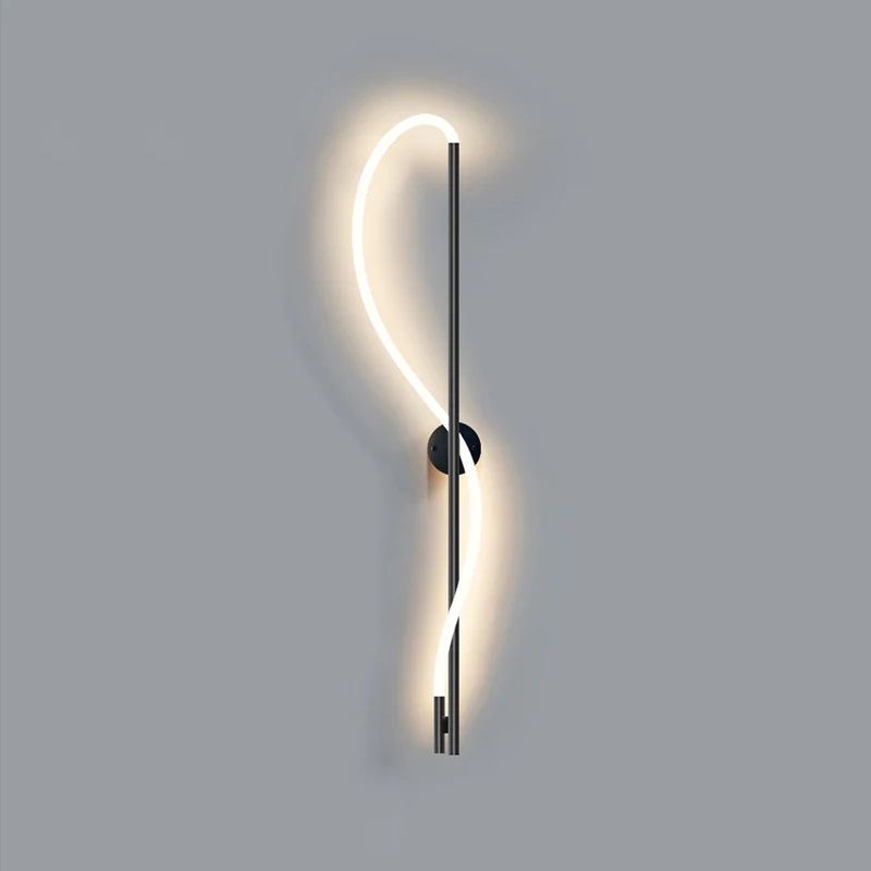 Led Minimalisme Music Notes Zwart Wit Wandlamp Wandlamp Wandlamp Muur Decor Arandela Externa Voor Gang Slaapkamer