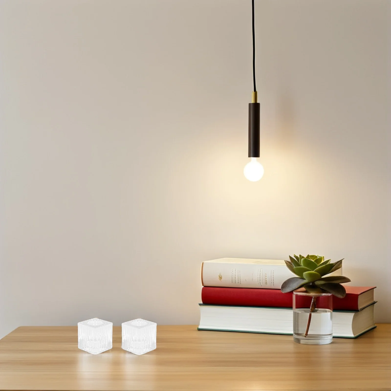 

4Pcs Holder Stands Transparent Glass Tea Light Holders for Christmas Wedding Decor Party Home Festive Centerpiece