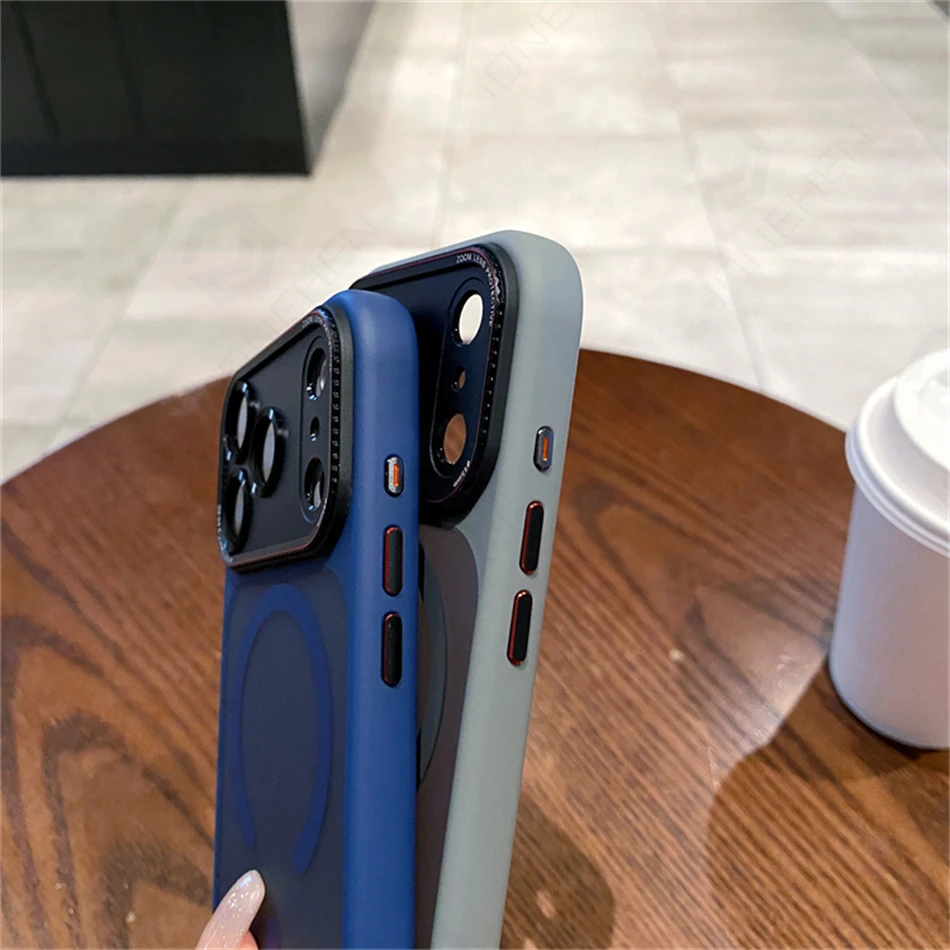 Custodia protettiva per fotocamera magnetica di lusso per iPhone 17Air 17 Pro Max 17p Hit Color Custodia rigida antiurto per Magsafe