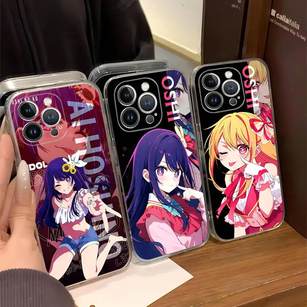 حافظة هاتف Oshi No Ko Anime Ai Hoshino Girl لهاتف آيفون 17 16 15 14 13 12 11 Pro XS Max Plus غطاء سيليكون ناعم