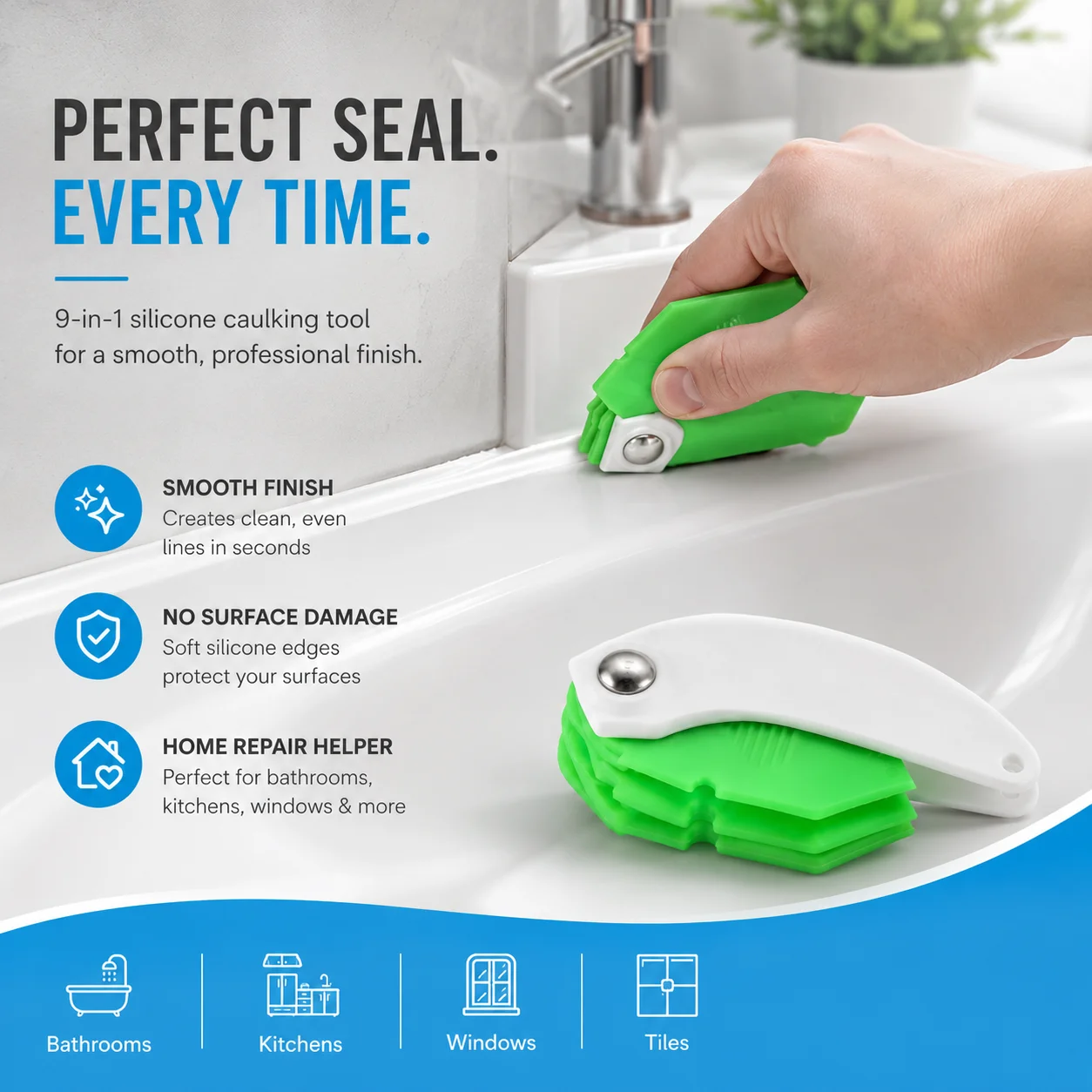 1PC 9-In-1 Multi-Functional Scraper For Glass Glue Edging Structural Adhesive Silicone Scraping Sealing Tool Multi-Functional