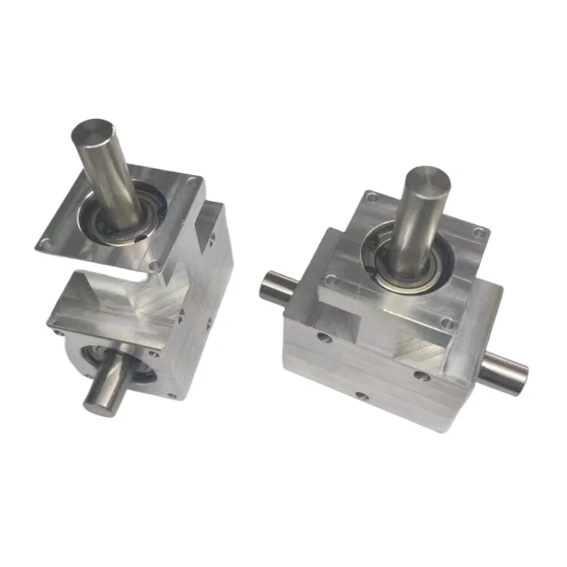 T Type 1:1 Reduction Gearbox 12mm Shaft Aluminum Shell Motor Drive Part