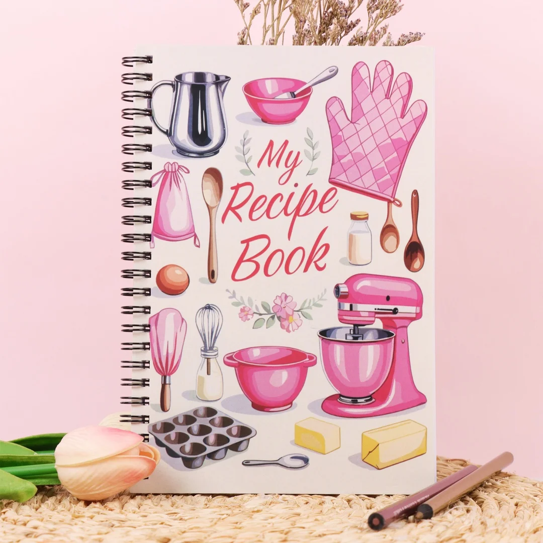 Cuaderno de recetas divertido, cuaderno de recetas personales en blanco, cuaderno de recetas Manual para grabar recetas caseras, suministro artesanal para álbum de recortes