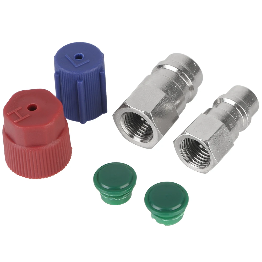 

Car Accessories Retrofits Conversion Adapter Car AC Quick Coupler Quick and Easy R12 To R134a High/Low AC Fitting Port