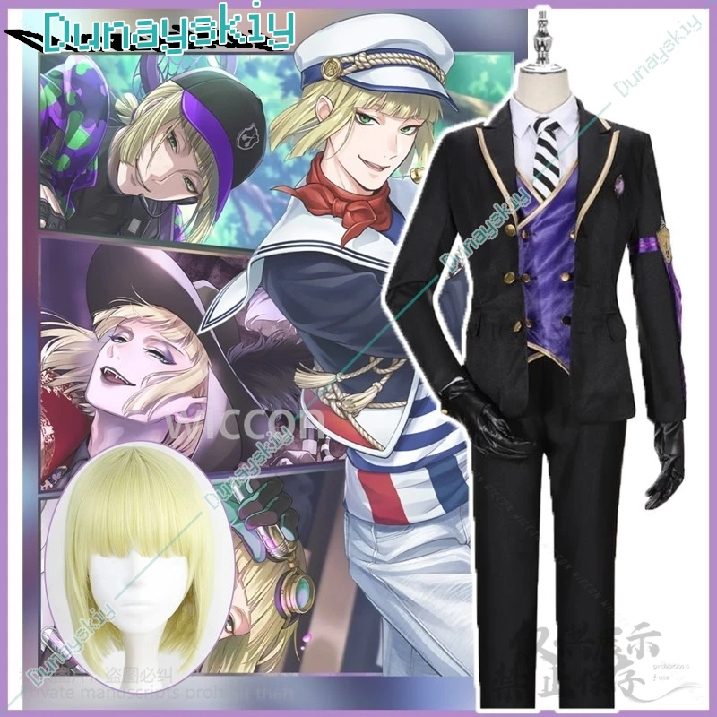 Anime Game Twisted-Wonderland Rook Hunt Cosplay Wig Costume Night Raven DK School Uniforms Halloween Christmas Suits Customized