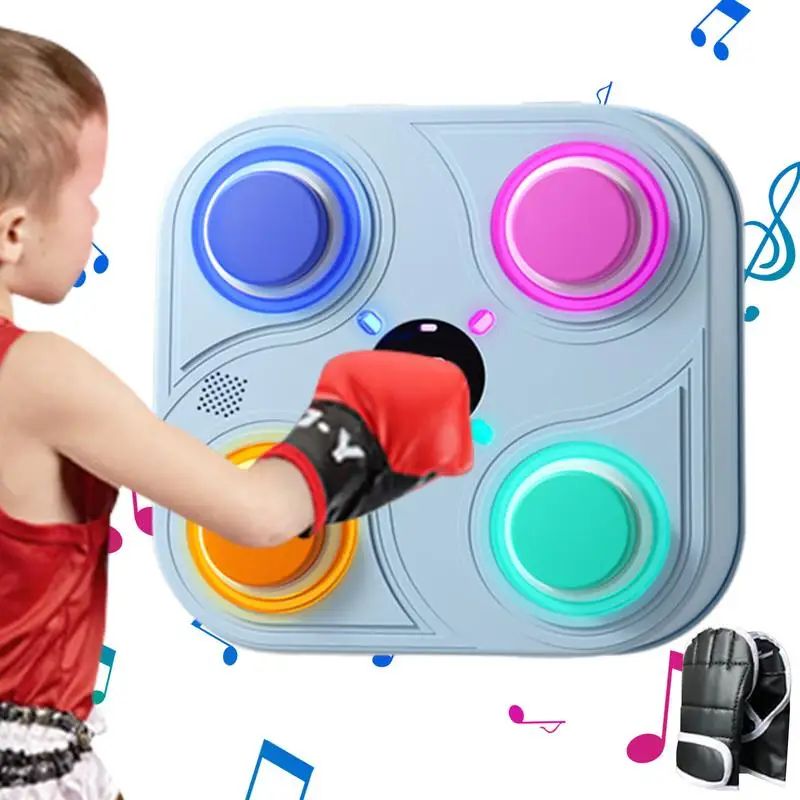 Music Boxing Machine Musical Boxing Machine Wall Mounted Punching Machine Light Training Boxing Trainer Rechargeable Sport Toy