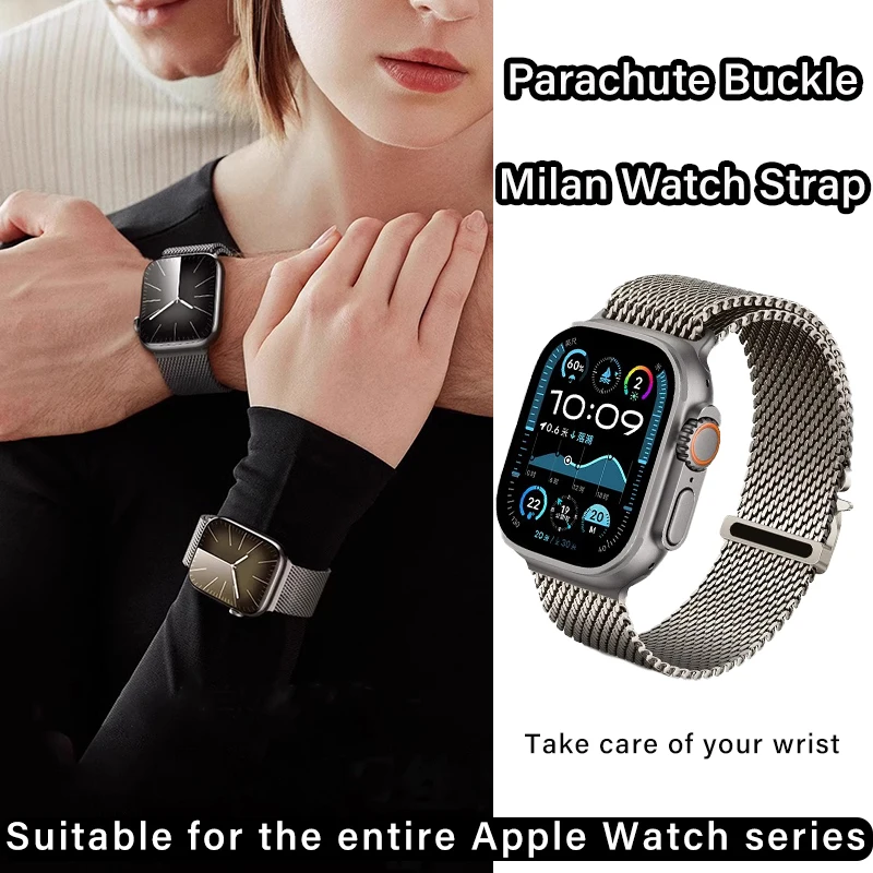 

Ремешок для Apple Watch Ultra 2, браслет для iWatch Series 10 9 8 7 6 5 SE 4 3 2 1, 49 мм 45 мм 44 мм 42 мм 41 мм 40 мм 38 мм