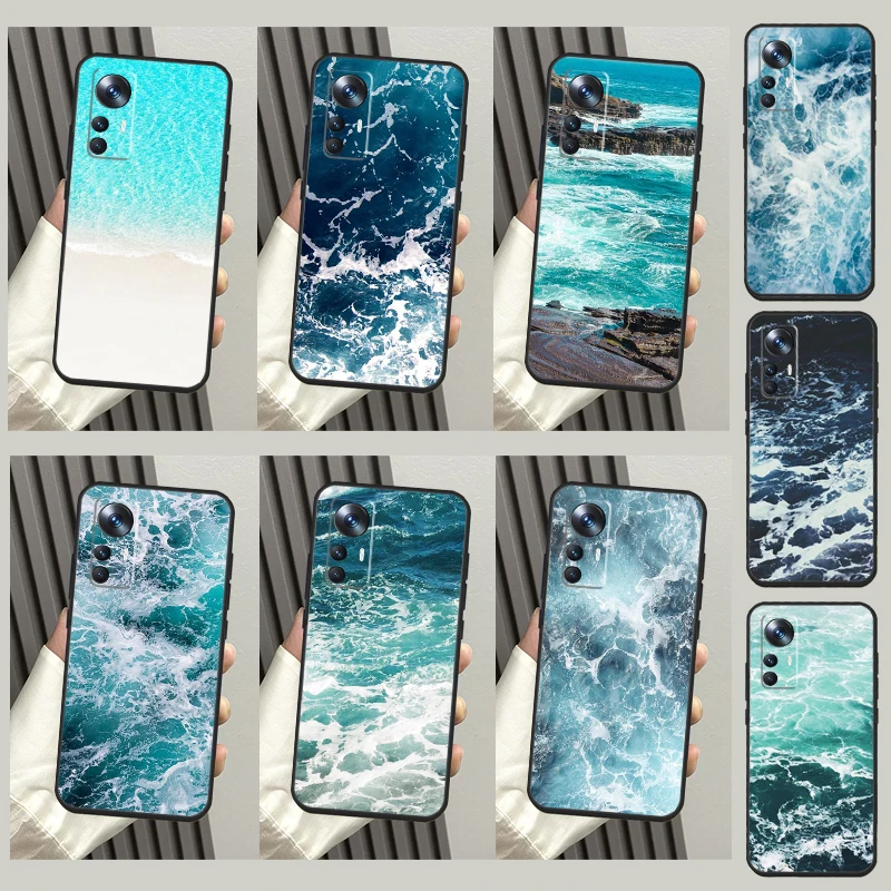 Blue Ocean Waves Sea Case For POCO F5 X5 Pro X3 X4 GT F4 F3 M5 Cover For Xiaomi 12T Pro 11T 13 Pro 11 12 Lite