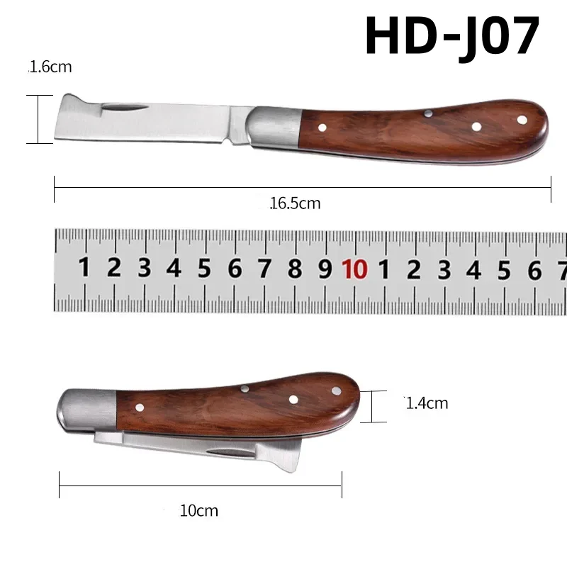 Folding Grafting Knife Grafting Tools Grafting Pruning Knife Professional Garden fruit tree Grafting Cutter Wooden Handle Knife