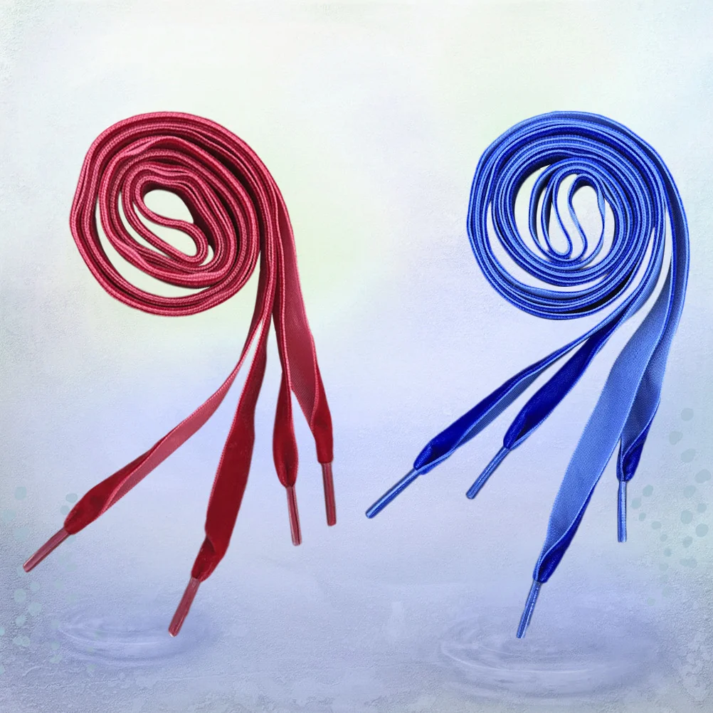 

2pcs 1.6Cm Shoelaces Wide Flat Shoe Lace For Boots Sneakers Loafers 140Cm Blue Durable Shoelace Gift Idea