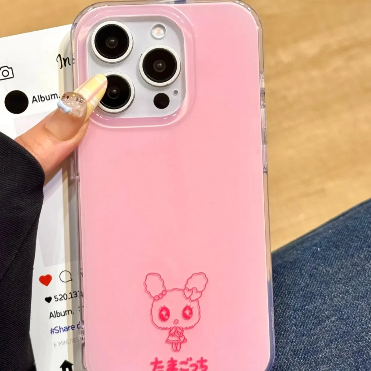Yellow Pink Cartoon Cute Tamagotchi Couple Phone Case For iPhone 17 Air 16 15 14 13 12 11 Pro Max Plus Y2K Kawaii Creative Cover