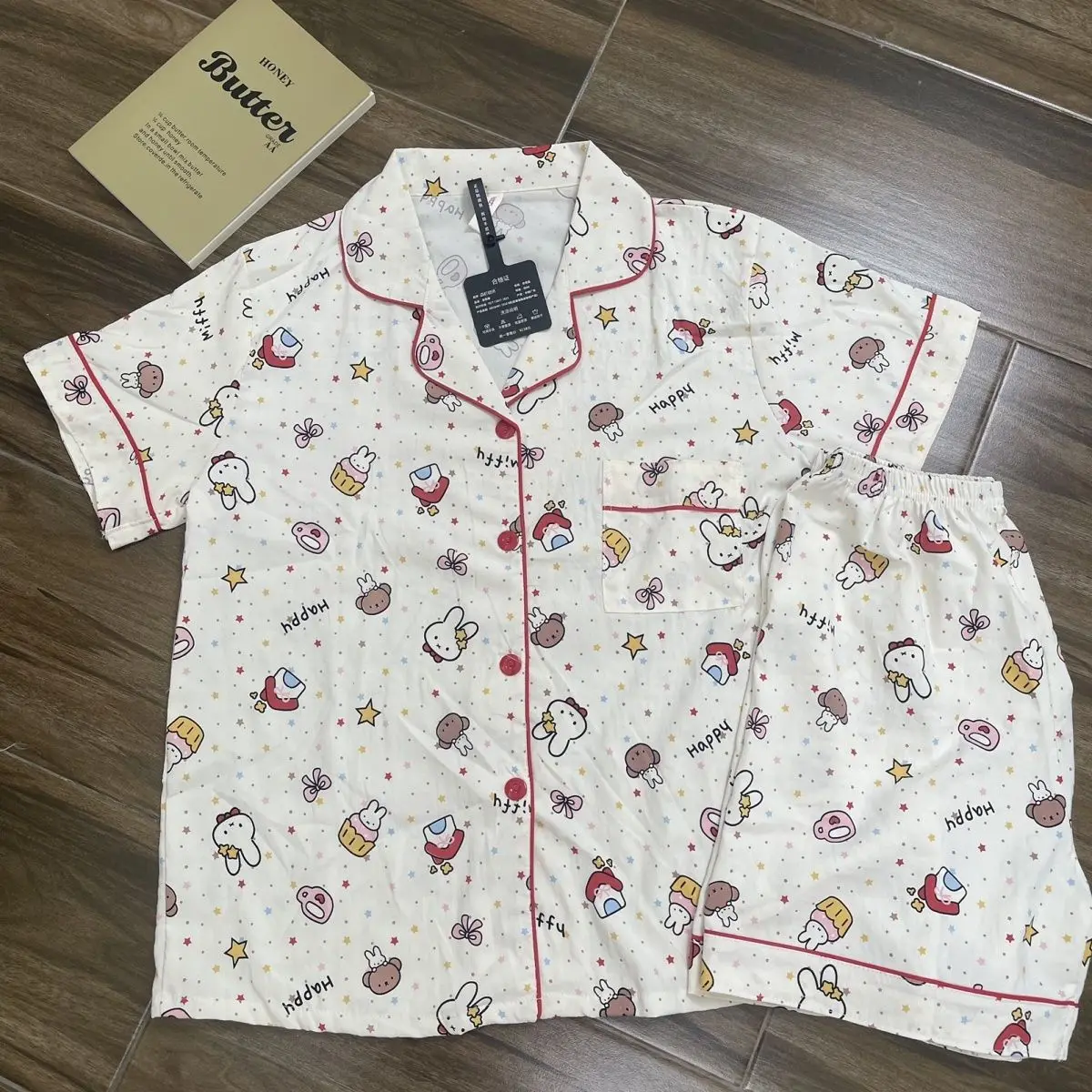 Sweet Cartoon Miffy Girl Pajamas Summer New Style Loose Lounge Clothes Home Can Be Worn Outside Send To Friends Good Looks Cute