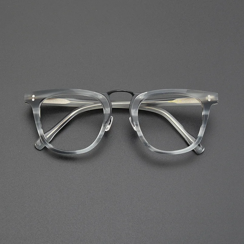 Top Quality Handmade Acetate Prescription Computer Eyeglass Frame Men Women Luxury Brand Retro Square Glasses Frames Eyewear