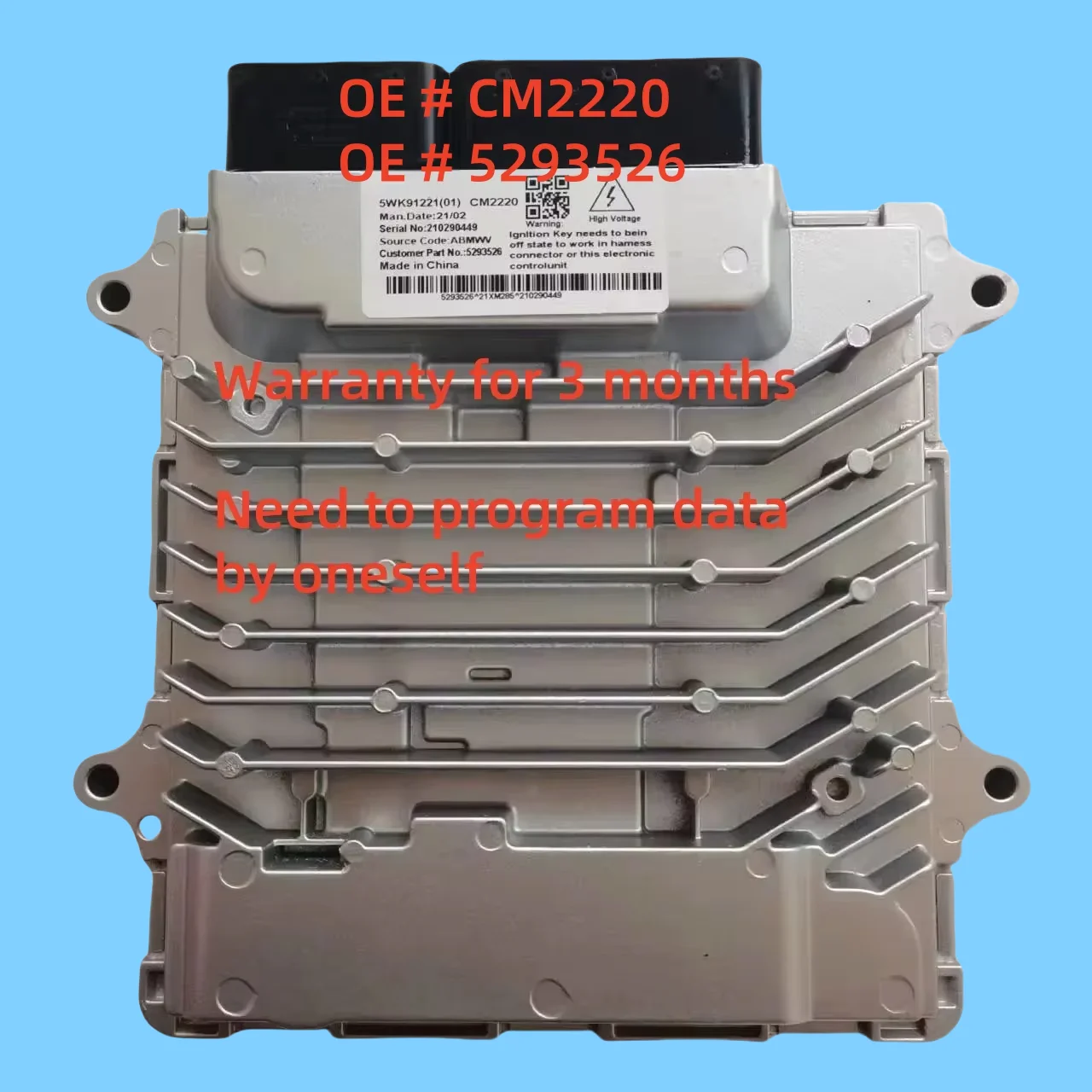 

High quality CM2220 5293526 C5293526 5WK91207 Engine ECU Computer Board For Cummins ISF3.8 ISF2.8 ECM