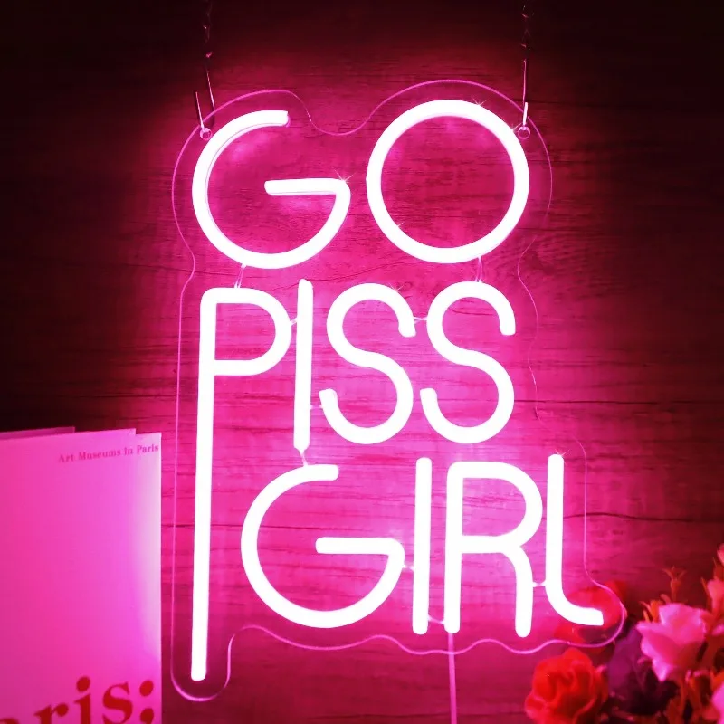 

Неоновая вывеска GO GIRL Power, розовый светодиодный настенный светильник, декор для спальни, общежития, бара, идеальный подарок для сильных женщин