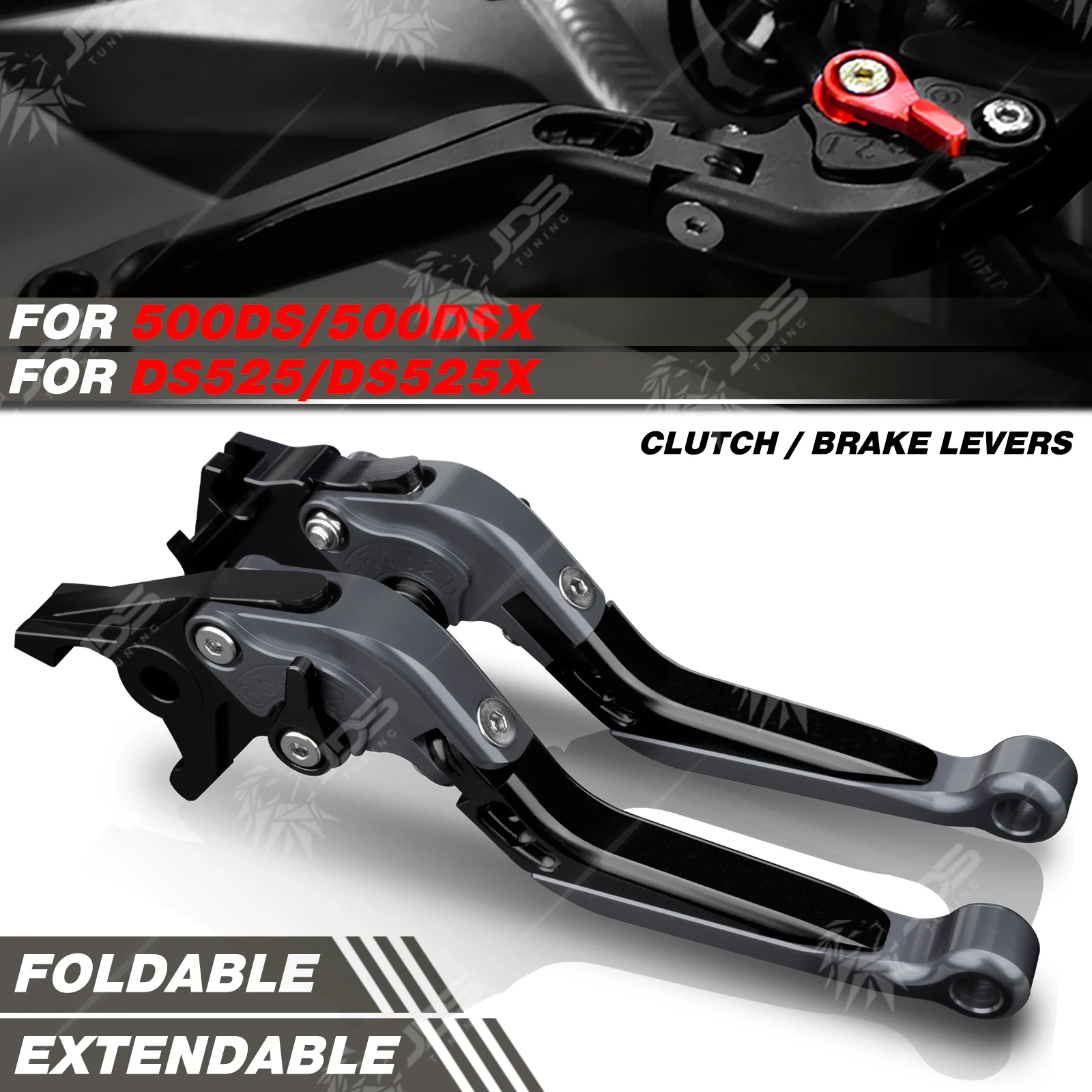 

JDSTUNING For VOGE 500DS/500DSX/DS525/DS525X Clutch Lever Brake Lever Set Foldable Adjustable Handle Levers Accessories Parts