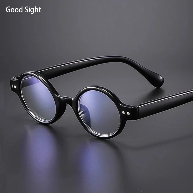 Back Frame Retro Men's Reading Glasses Blue Light Blocking Glasses Vintage Round Glasses Men +1.5+2+2.5+3+3.5+4