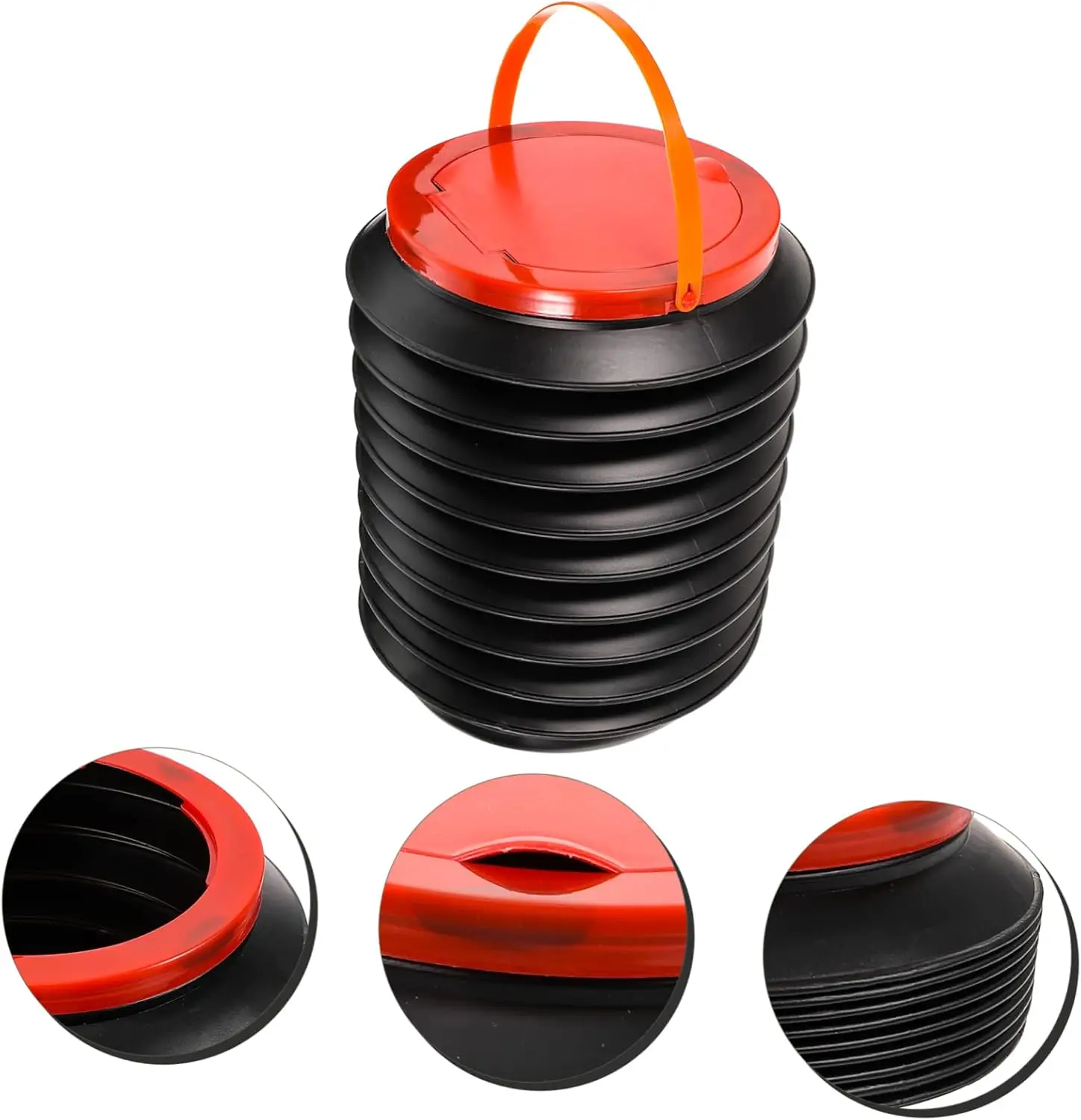 4L Portable Camping Folding Trash Can With Lid And Multifunctional Telescopic Bucket Suitable For Outdoor Activities