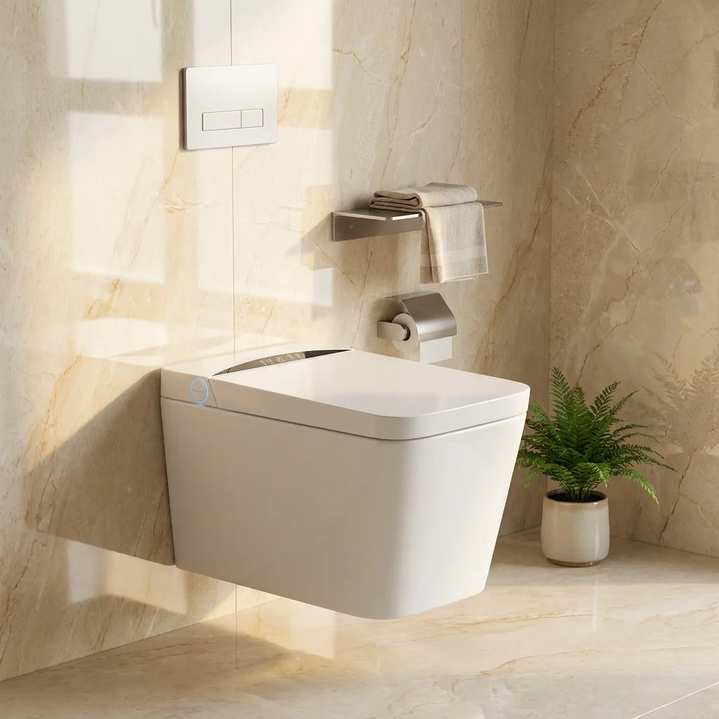 New Design Sensor Automatic Intelligent Shower Toilet Bidet Wall Mounted Bathroom Wall Hung Smart Toilet