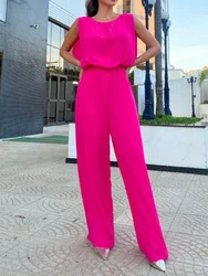 Jumpsuits Woman 2024 Spring Summer New Chic Elegant Street Trendy Open Back Casual Long Jumpsuit Rompers Jump Suits for Women