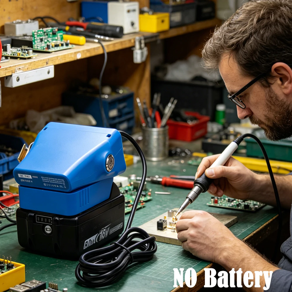 Cordless OLED T12 Digital Soldering Iron Station For Makita/DeWalt/Milwaukee/Bosch 18V Li-ion Battery for DIY Repair