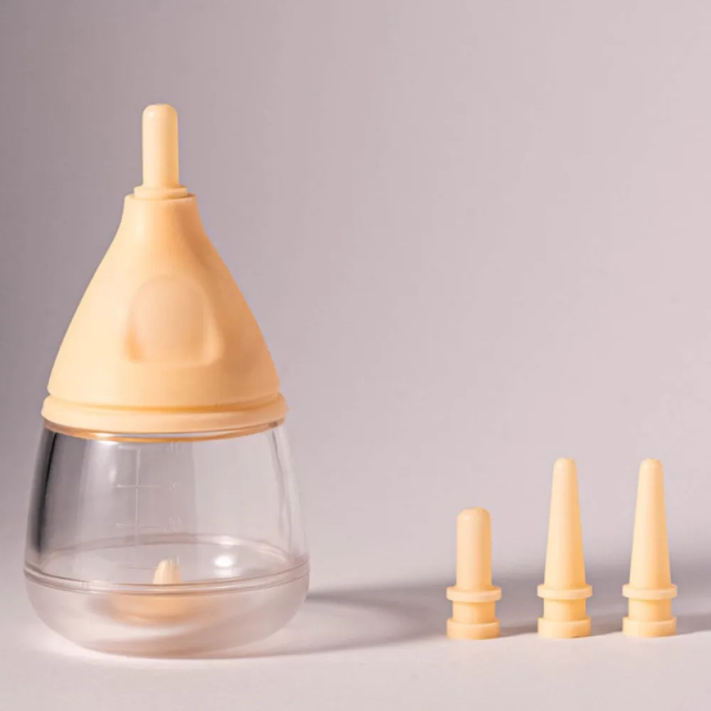 Biberón portátil de silicona para gatos, biberón resistente a mordeduras y antiasfixia, biberón para mascotas de 40ml con escala, alimentador para gatitos, mascotas recién nacidas