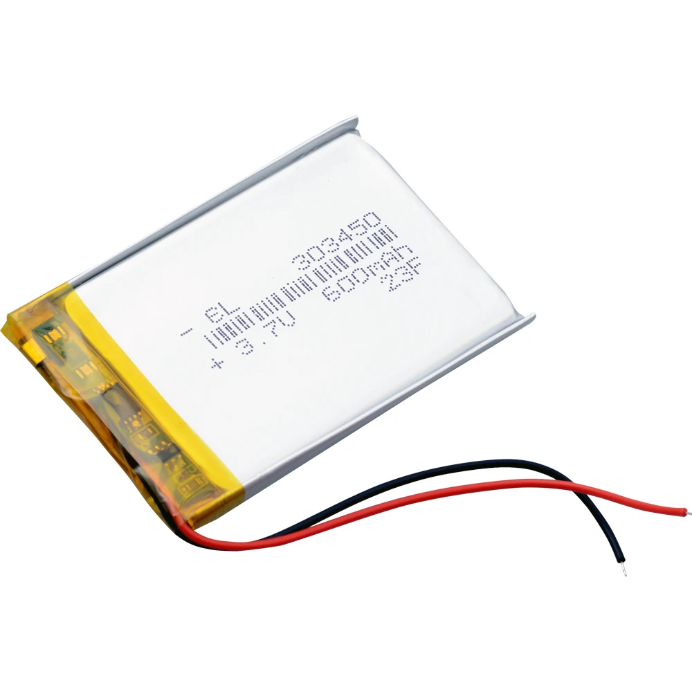 3.7V 600mAh 303450 akumulatorowe ogniwa akumulator Lipo litowo-jonowe do zestawu słuchawkowego MP3 MP4 GPS zabawka elektryczna BT