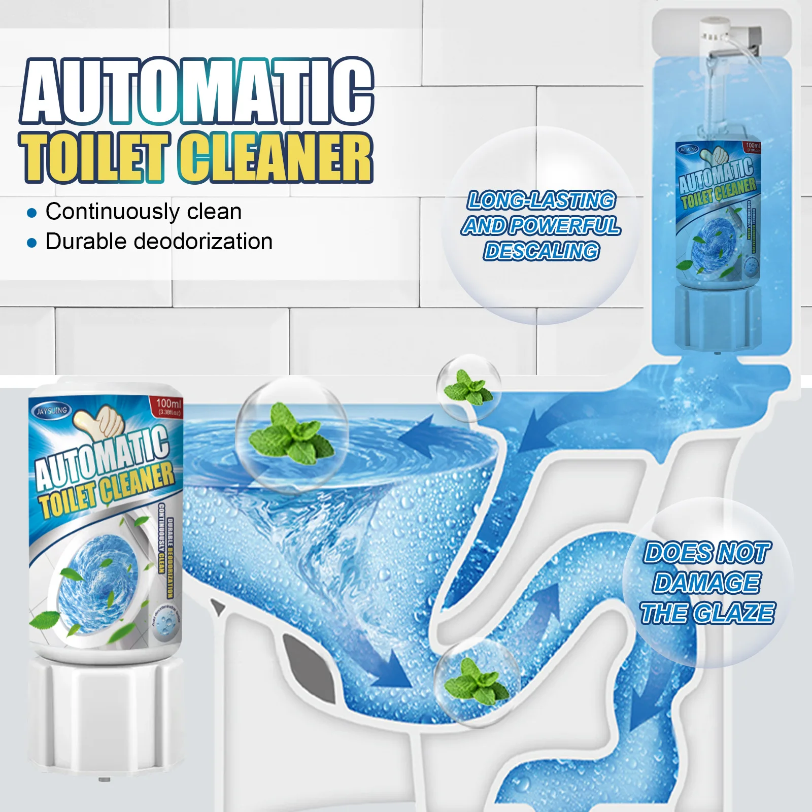 Toilet Cleaning Liquid Descaling Deodorizing Agent Urine Stains and Odor Remover Air Freshener Antibacterial Toilet Bowl Cleaner