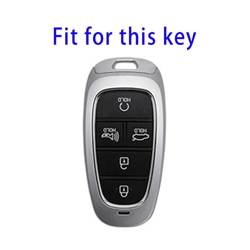 5 Buttons For Hyundai Sonata Nexo DN8 Santa Fe TM Tucson NX4 Staria Ioniq 2020-2021 Gold Edge TPU Remote Key Fob Case Cover