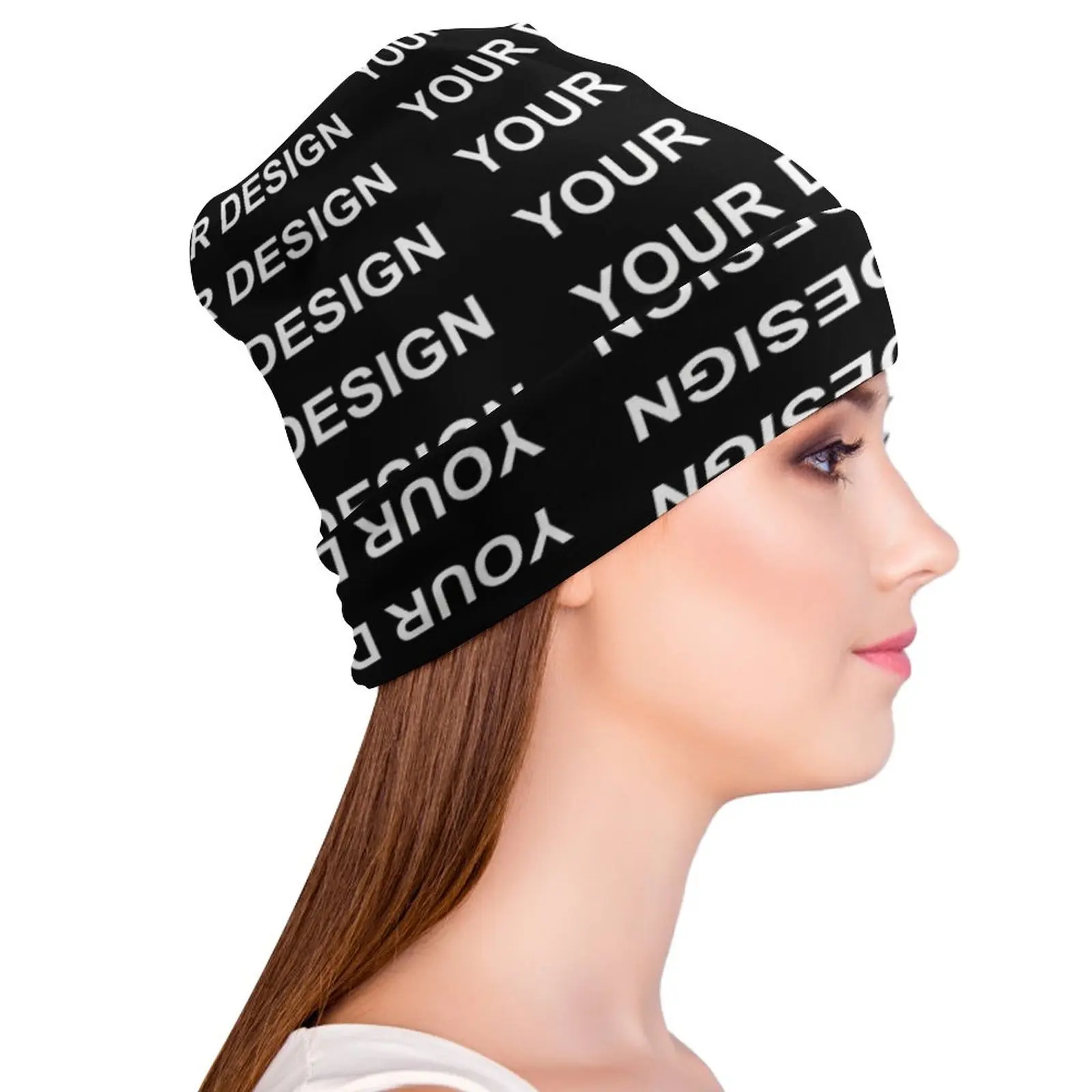 Add Design Customized Bonnet Hats Custom Made Your Image Skullies Beanies Unisex Warm Soft Beanie Hats Spring Kpop Graphic Caps