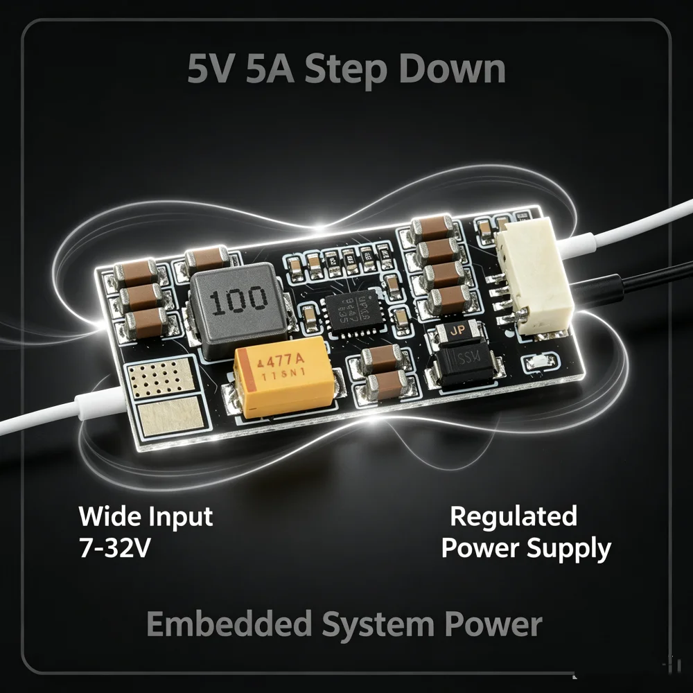Dc 7-32v Voltage Input Stable Turn Dc 5v Output Step-down Module 5a High Current Step-down Power Supply Module
