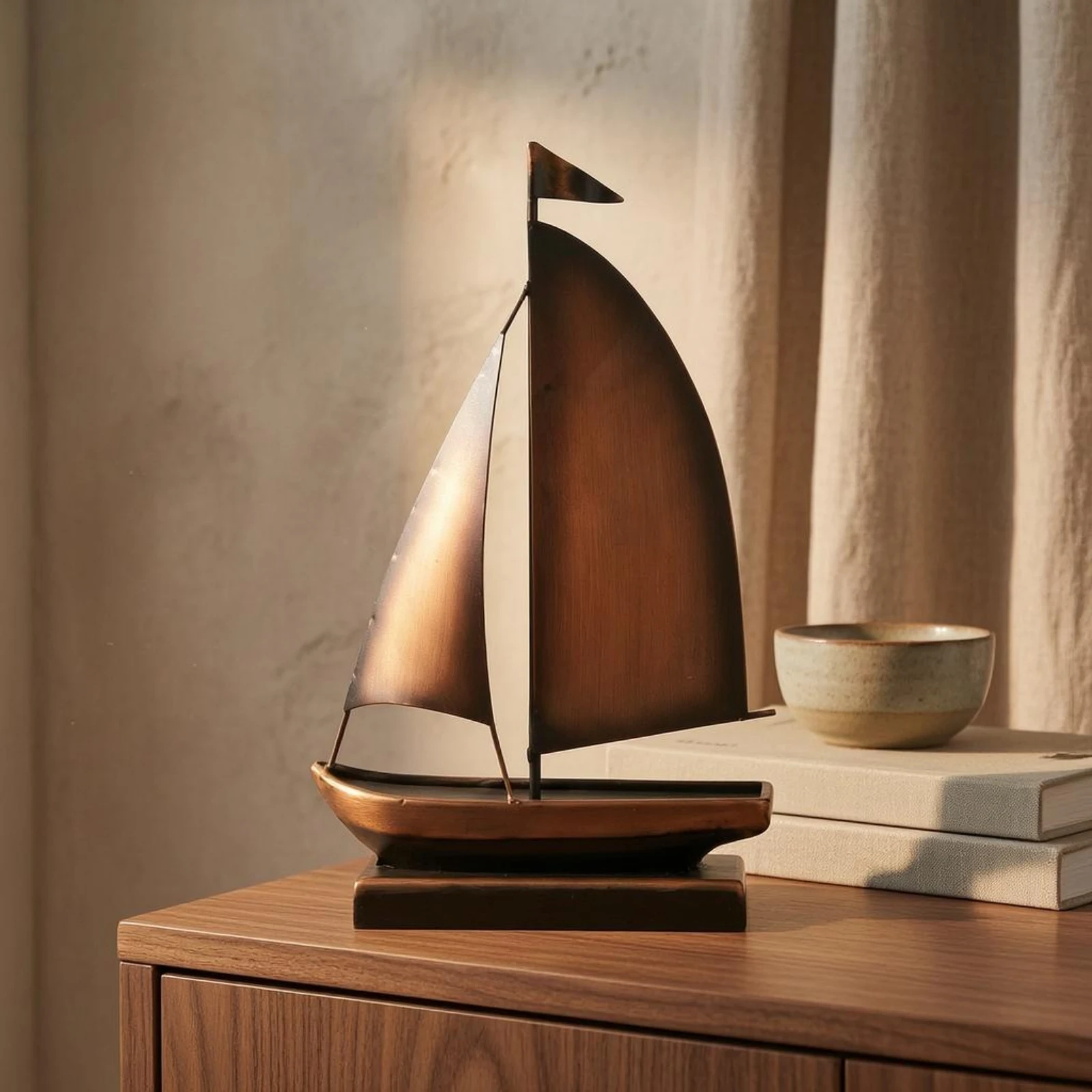 Ozdoba żaglówka z brązu i złot – Home Decor Nautical recenzja i cena