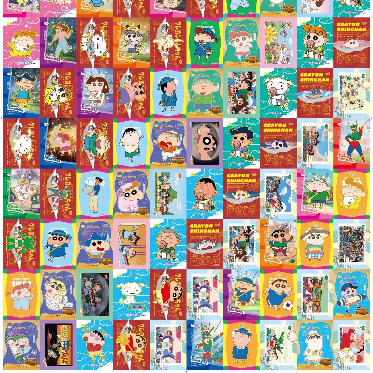 Crayon ShiChan Anime Card Laser Card Peripherals Kids Party Kawaii Cartoon Card Toys Team Sports Cute Games Card Gifts