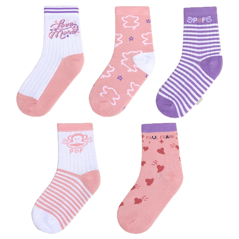 2026 5 أزواج الأطفال الكرتون الأرنب نصف الجوارب المرجان المخملية لينة الدافئة الجلد ودية الفتيات الخريف الشتاء سميكة الجوارب الدافئة #1