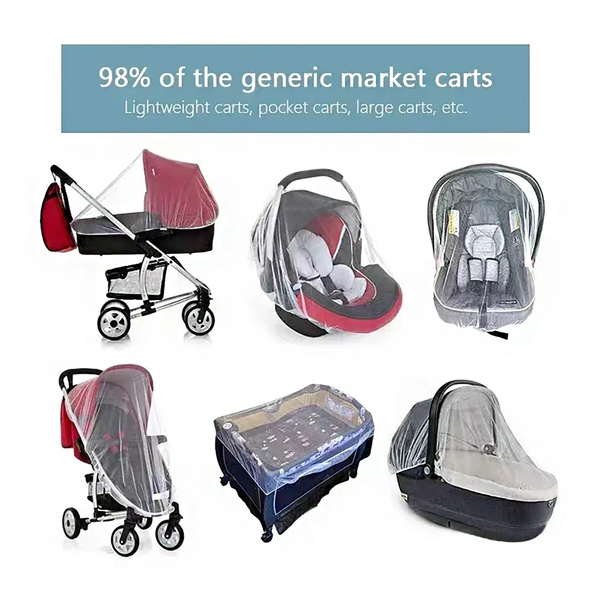 Universal Breathable pram net baby sunshades mosquito net buggys insect net fly net protection cover for stroller pushchair