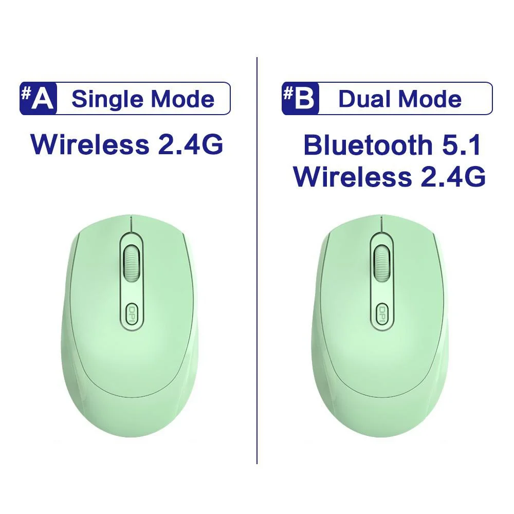 Draadloze Bluetooth-muis - Stille ergonomische gaming-kantoormuis voor laptop-pc - Computermuis met dubbele/enkele modus