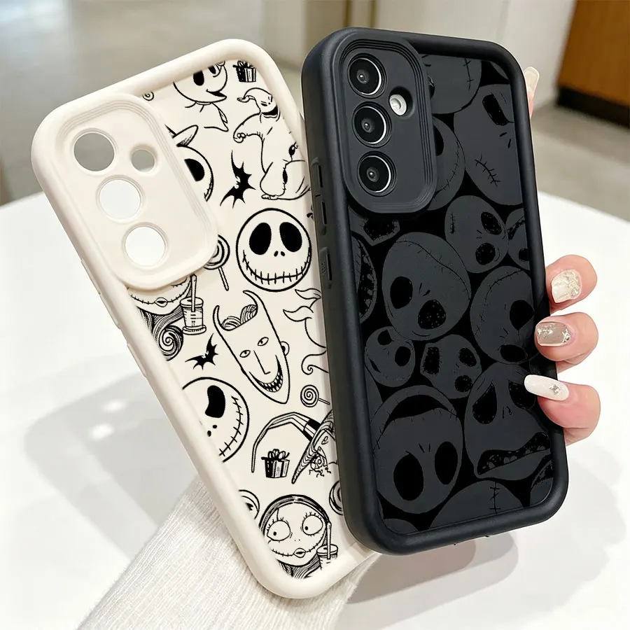 Halloween Night J-Jack S-Skellington Case For Samsung Galaxy S26 S25 S24 S23 S22 Ultra FE + A06 A07 A16 A17 A26 A36 A55 A56 A57