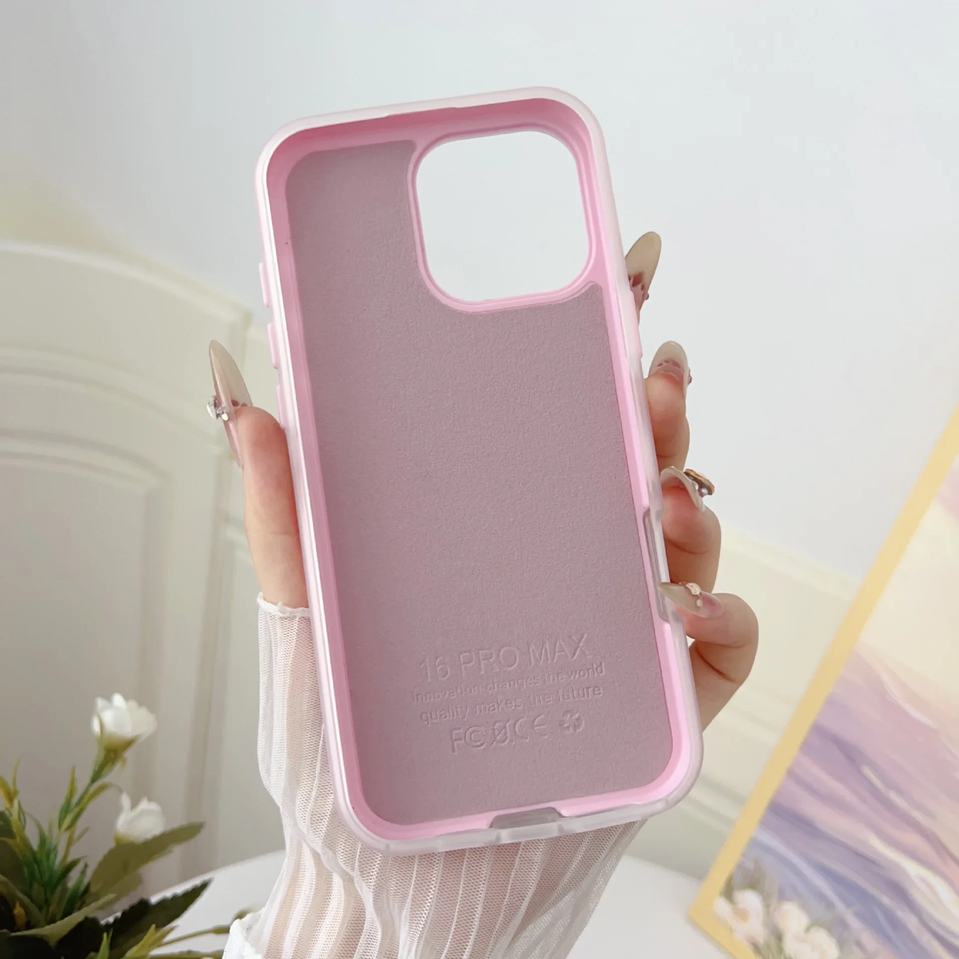 Bonbonfarbene Brieftasche mit Kartensteckplatz-Halterung, Schutzhülle für iPhone 17 Air 16e 16 Pro Max 15 14 Plus 13 12 11, stoßfeste Abdeckung – Detail 16